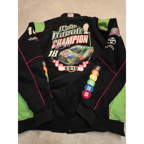 Vintage Nascar Racing 2015 Kyle Busch Champion M&M's Candy Promo Jacket Men's... - Picture 11 of 11
